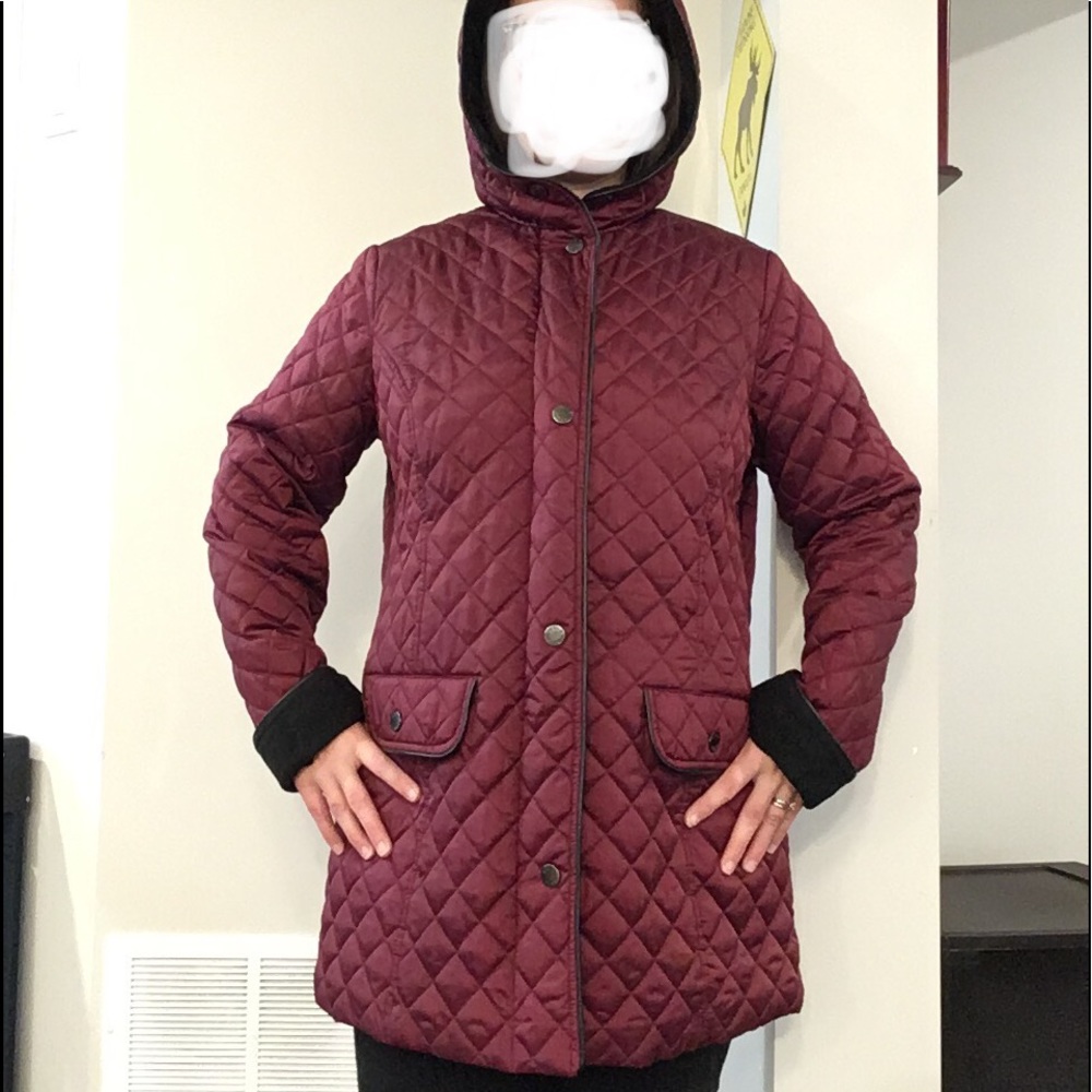Lightweight Burgundy Winter / Fall Jacket Size L